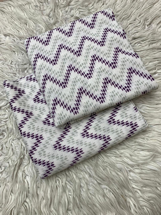 2Pc Supima Cross Slub Lawn Unstitched Suit  Vol-973