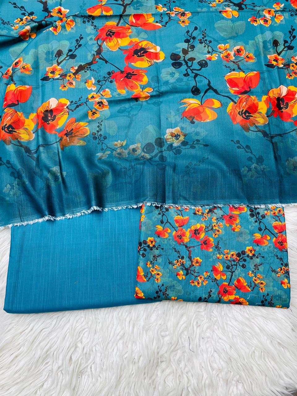 3 PC Slub Khaddar Suit Vol-0103