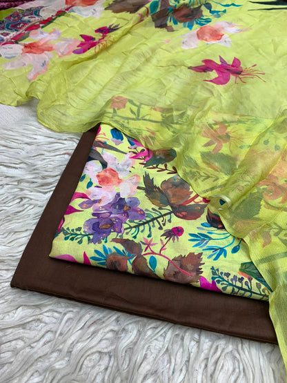 90x88 3Pc Premium Lawn Suit Vol-0020