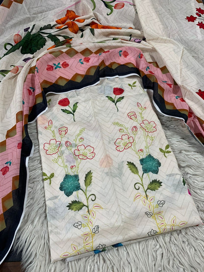 2Pc Lawn Kameez & Dupatta Suit 3231