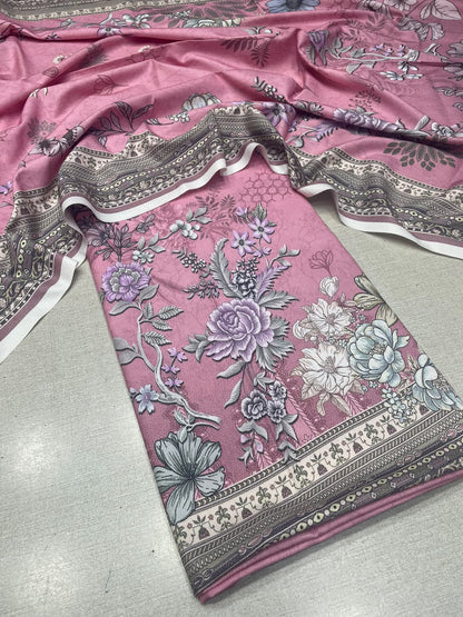 2Pc Dhanak Kameez & Dupatta Unstitched Suit 74