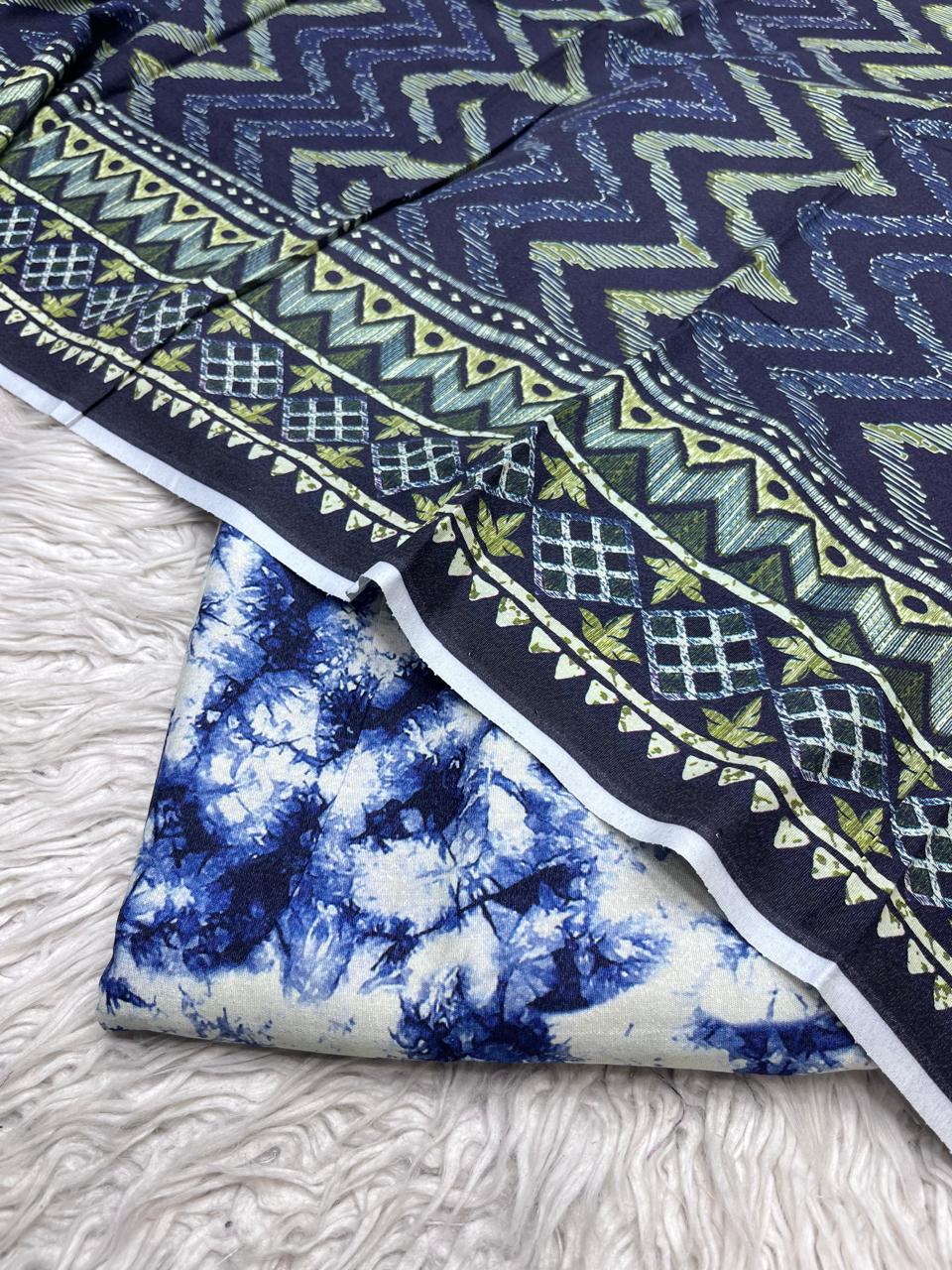 3PC KARANDI ALLOVER UNSTITCHED SUIT D-42317