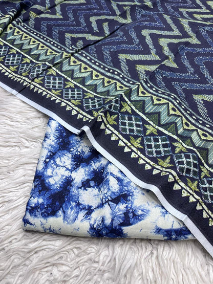 3PC KARANDI ALLOVER UNSTITCHED SUIT D-42317