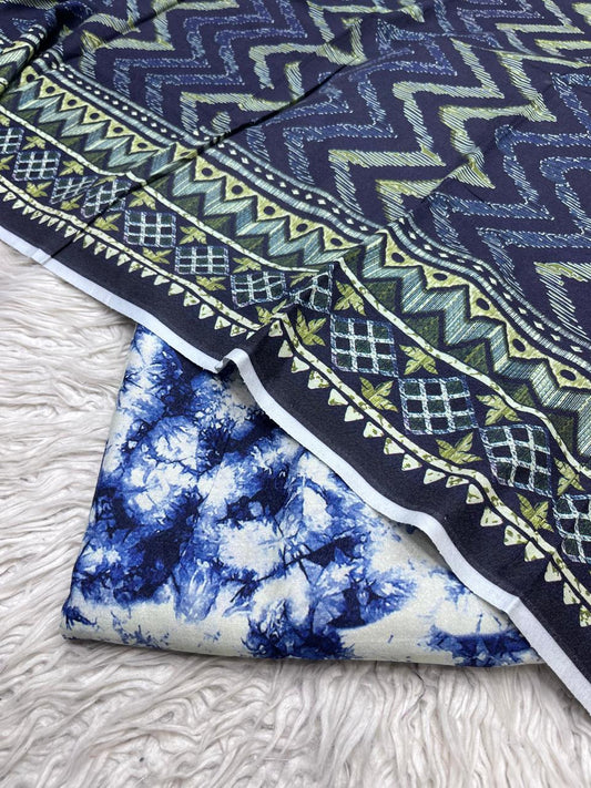 3PC KARANDI ALLOVER UNSTITCHED SUIT D-42317