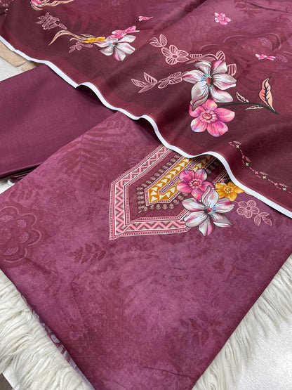3Pc Shalal E Lawn Printed Suit Vol-10