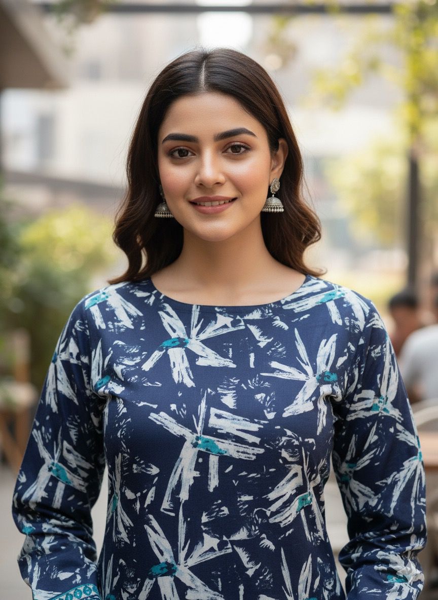 2PC Cotton Allover Unstitched Suit Vol-1939