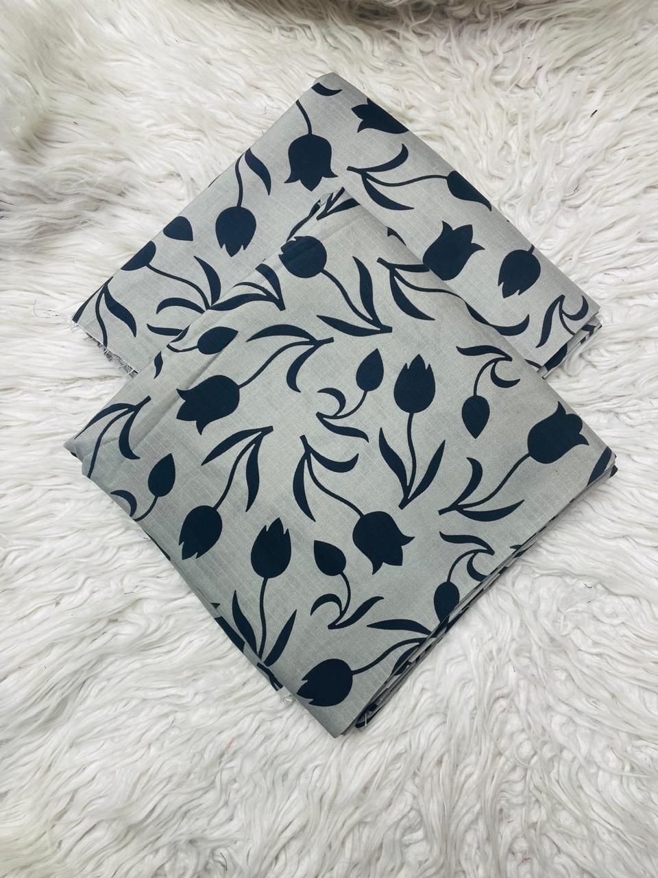 2 PC BANA DORA LINEN UNSTITCHED SUIT VOL-407