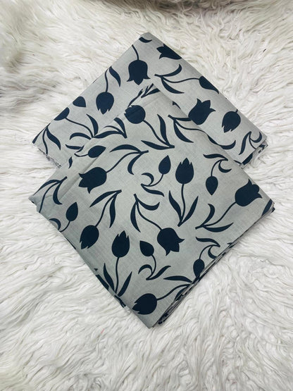 2 PC BANA DORA LINEN UNSTITCHED SUIT VOL-407