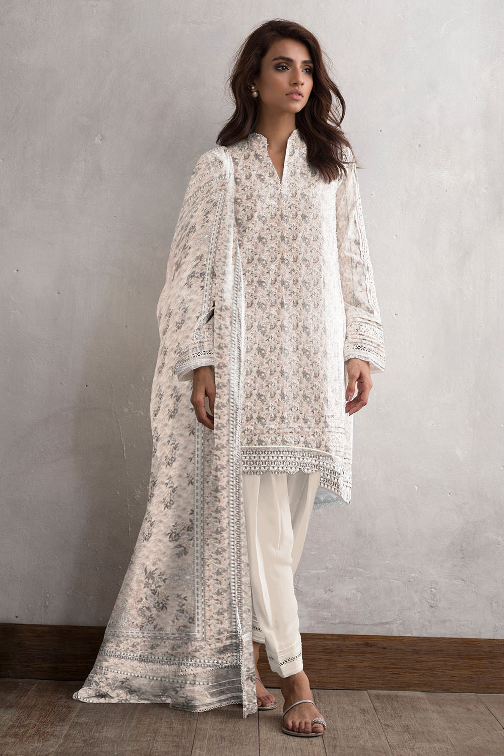 3Pc Lawn Bana Dora Vol-1205