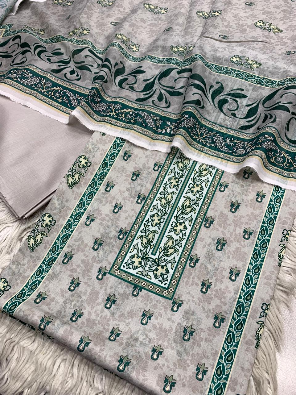 3Pc Sapphire Lawn Digital Printed Unstitched Suit 0200
