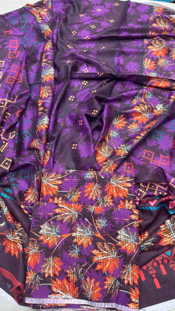 3Pc Bana Doria Allover Lawn Suit #35130
