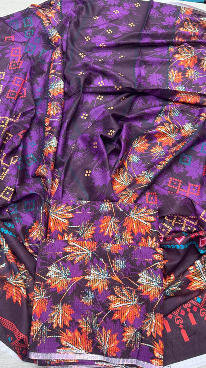 3Pc Bana Doria Allover Lawn Suit #35130