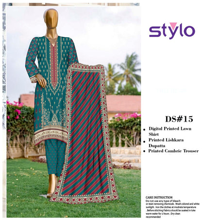 3Pc Stylo Lawn Prints #37008