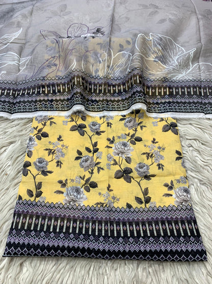 2Pc Sapphire Lawn Bana Dora Kameez & Printed Lawn Duppata Vol-3204