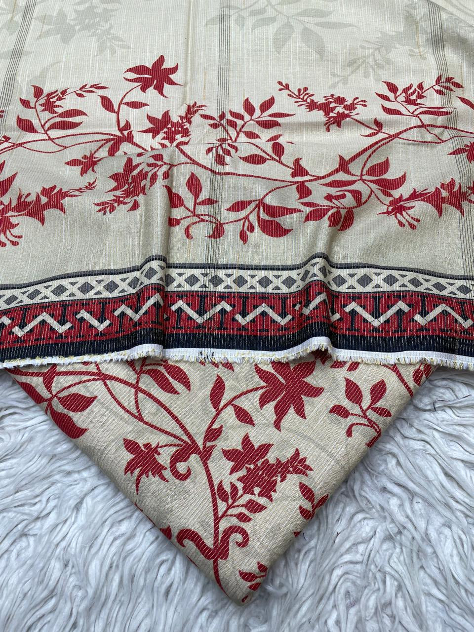 3Pc Chamki Khaddar Unstitched Suit Vol-0132