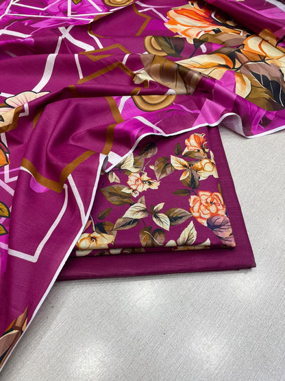 3Pc Slub Khaddar Unstitched Suit 25