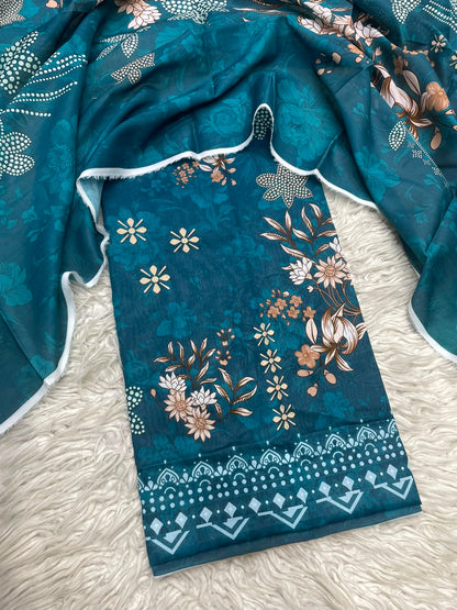 2Pc Printed Lawn Kameez & Dupatta 525