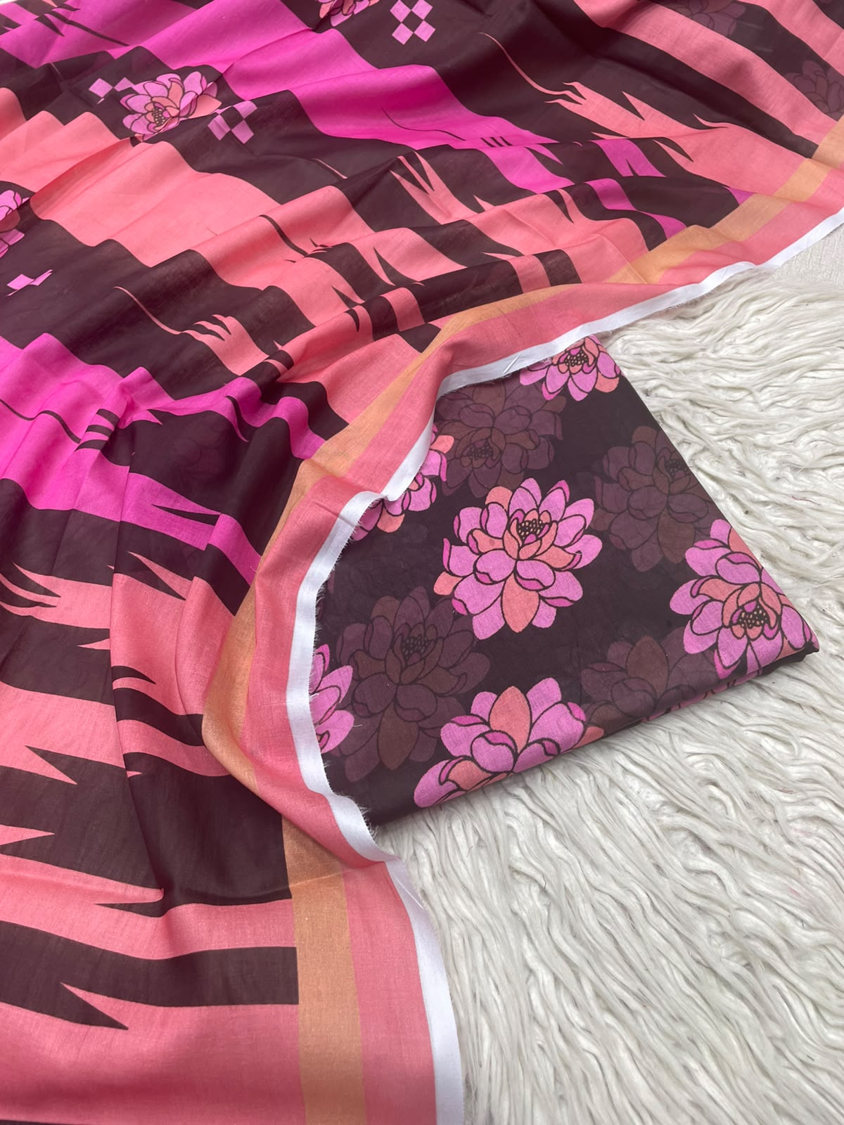 3Pc Same Digital Printed Lawn Suit 876