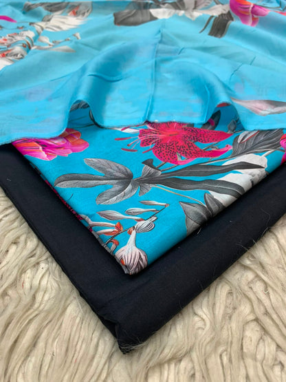 90x88 3Pc Premium Lawn Suit Vol-0020