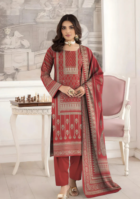 3PC Bin Noor Fab Shamray Unstitched Suit Vol-28