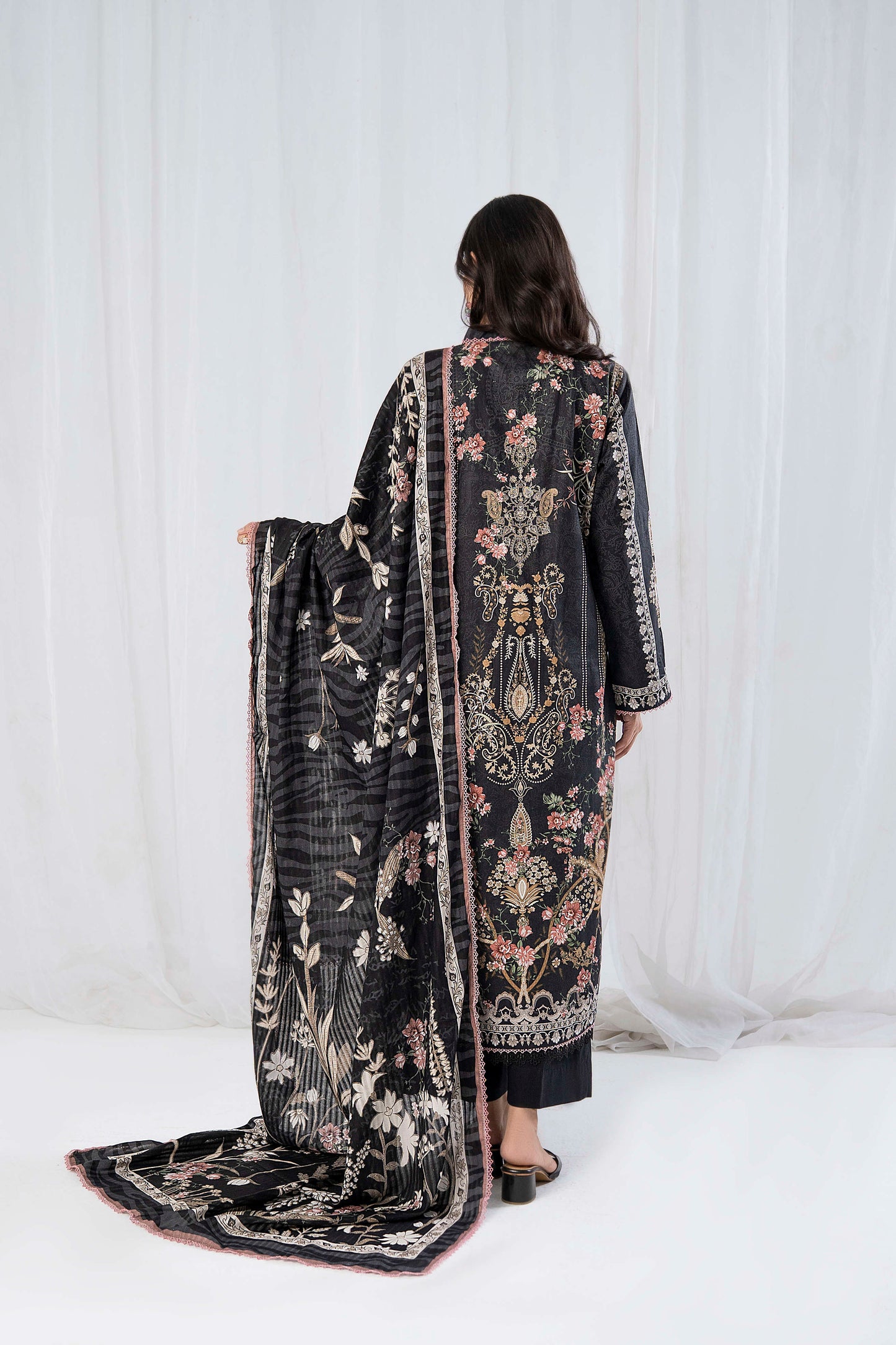 3PC Firdous Cambric Printed Unstitched Suit Vol-0095