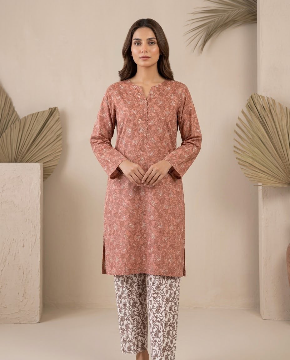 2Pc Sapphire kurta Shalwar Digital Printed Suit 499