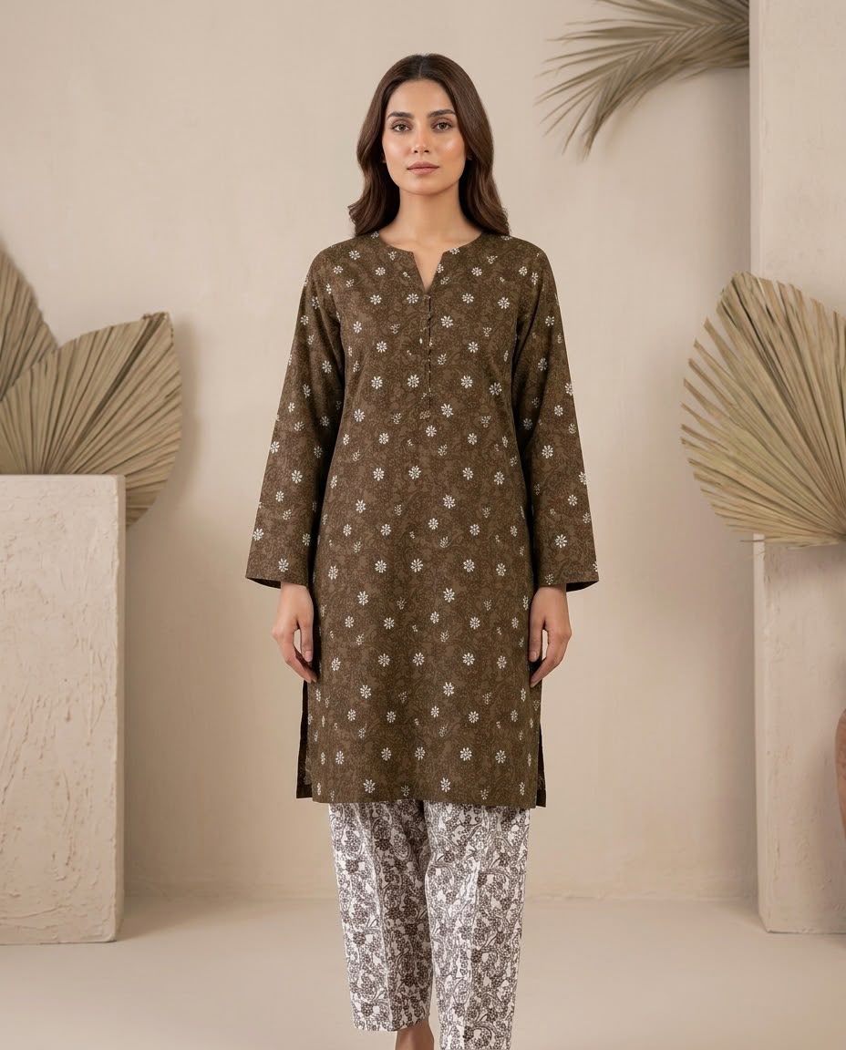 2Pc Sapphire kurta Shalwar Digital Printed Suit 499