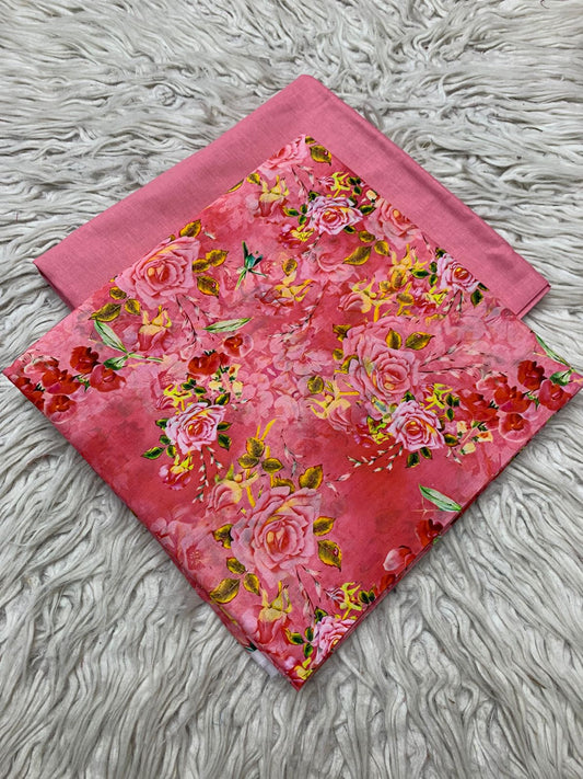 2pc Lawn Gul E Zahara by Bin Noor Kameez & Dyed Trouser  Unstich Suit Vol-42