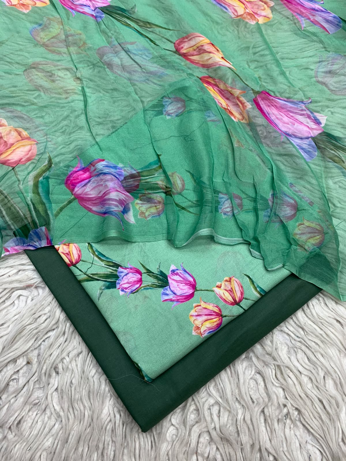 90x88 3Pc Premium Lawn Suit Vol-0020