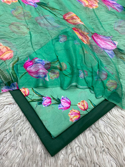 90x88 3Pc Premium Lawn Suit Vol-0020
