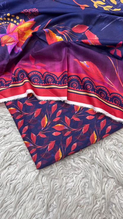3Pc Supima Lawn Suit Vol-0011