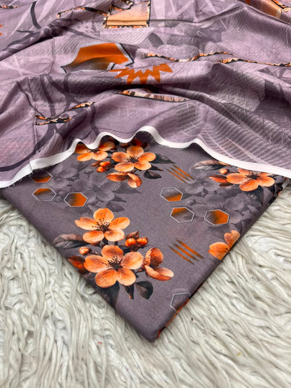 3Pc Same Digital Printed Lawn Suit 15