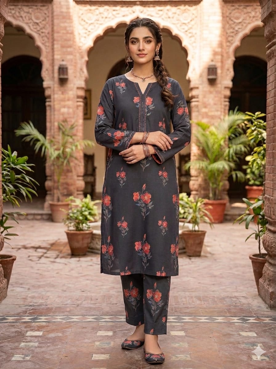 2Pc Stylo Lawn Allover Printed Suit 0011