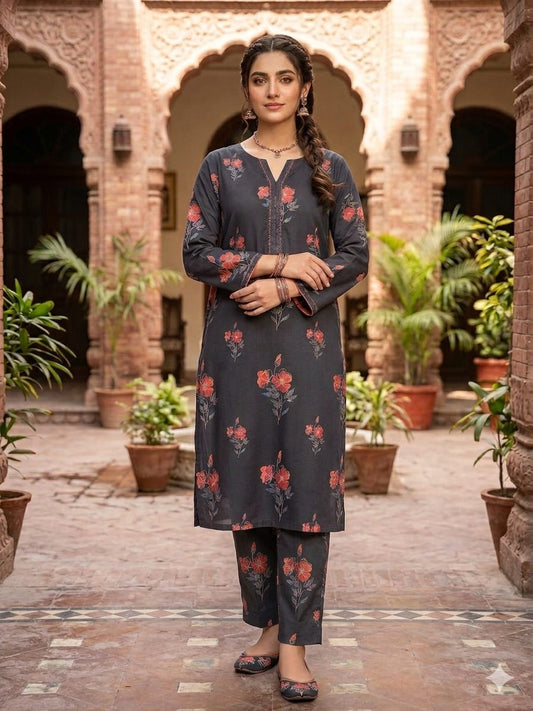2Pc Stylo Lawn Allover Printed Suit Vol-0011