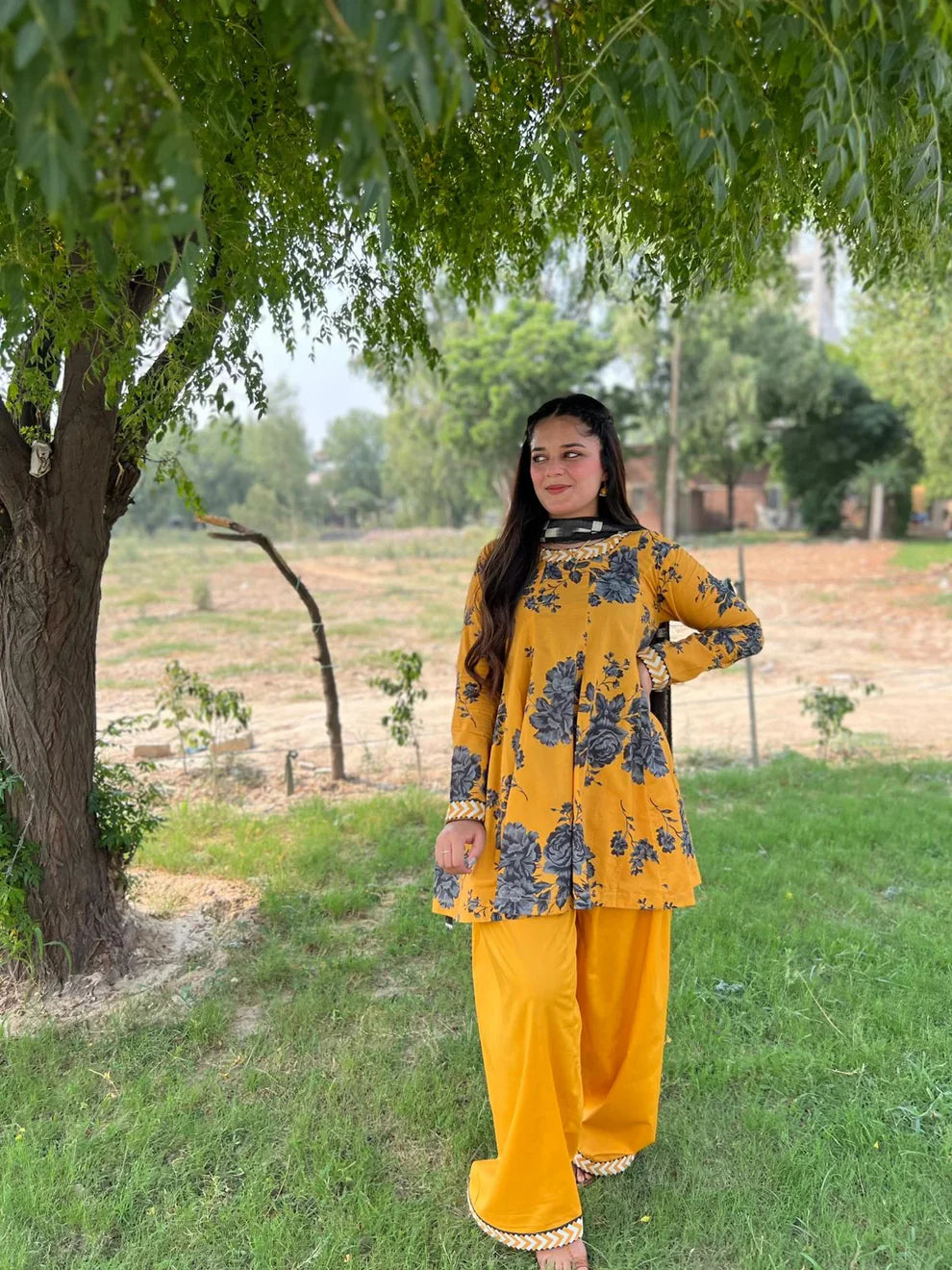 3Pc Supima Lawn Suit Vol-0011
