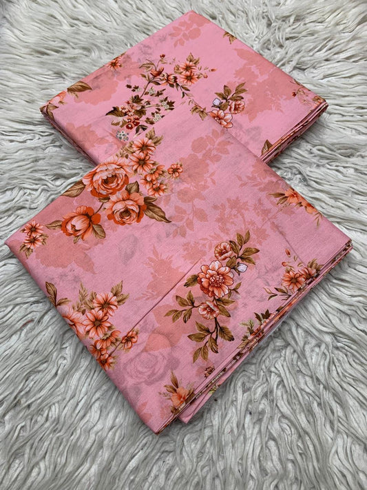 2Pc Supima Lawn Unstitched Suit  Vol-37