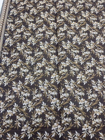 3Pc BanaDora Dhanak Unstitched Suit - 0088