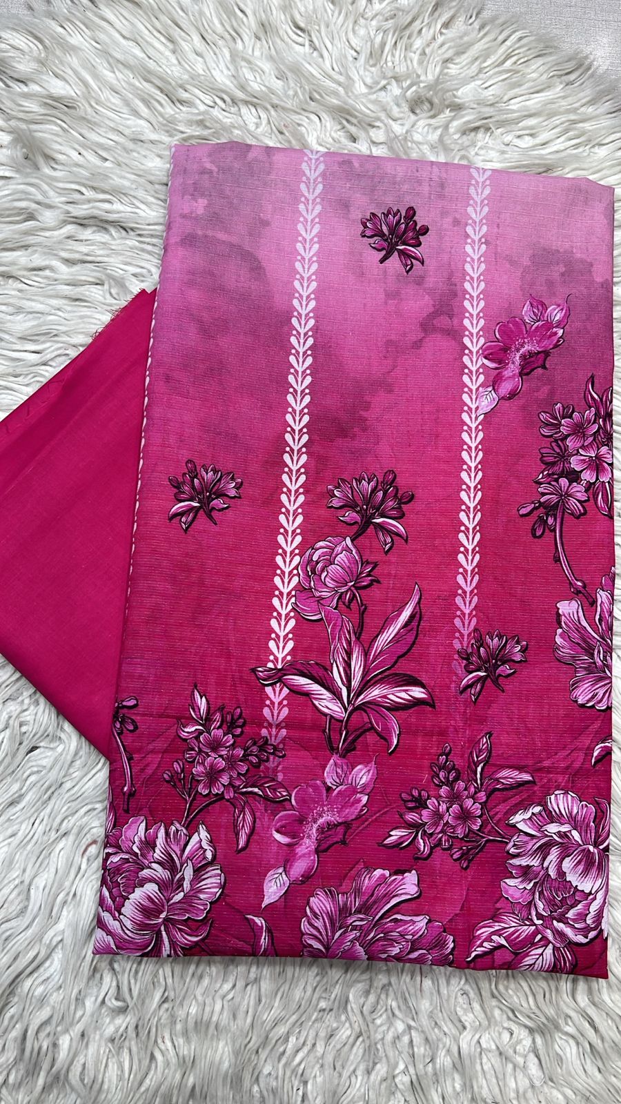 2pc Chamki Lawn Bana Dora Kameez & Dyed Trouser Suit Vol-530