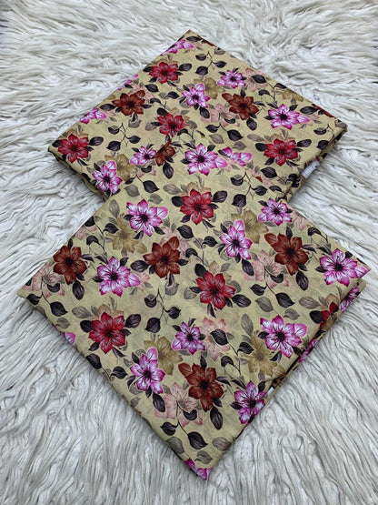 2Pc Lawn Allover Digital Printed Unstitched Suit Vol-0154