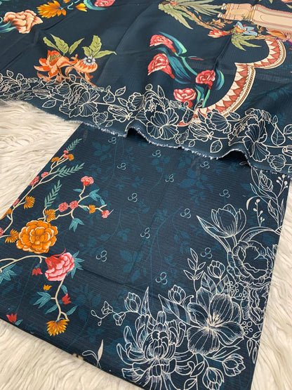 2Pc Lawn Bana Dora Kameez & Duppata Vol-3202