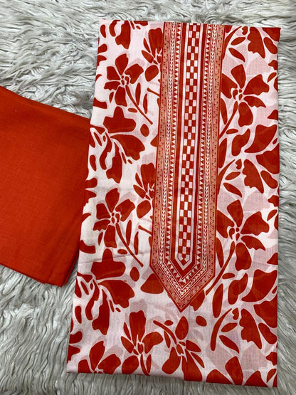 2pc Lawn Kameez & Dyed Trouser Suit Vol-0191