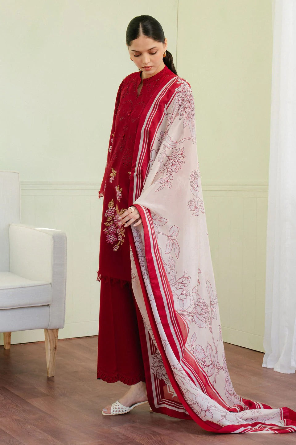 3Piece Unstitched Embroidered Ricamo