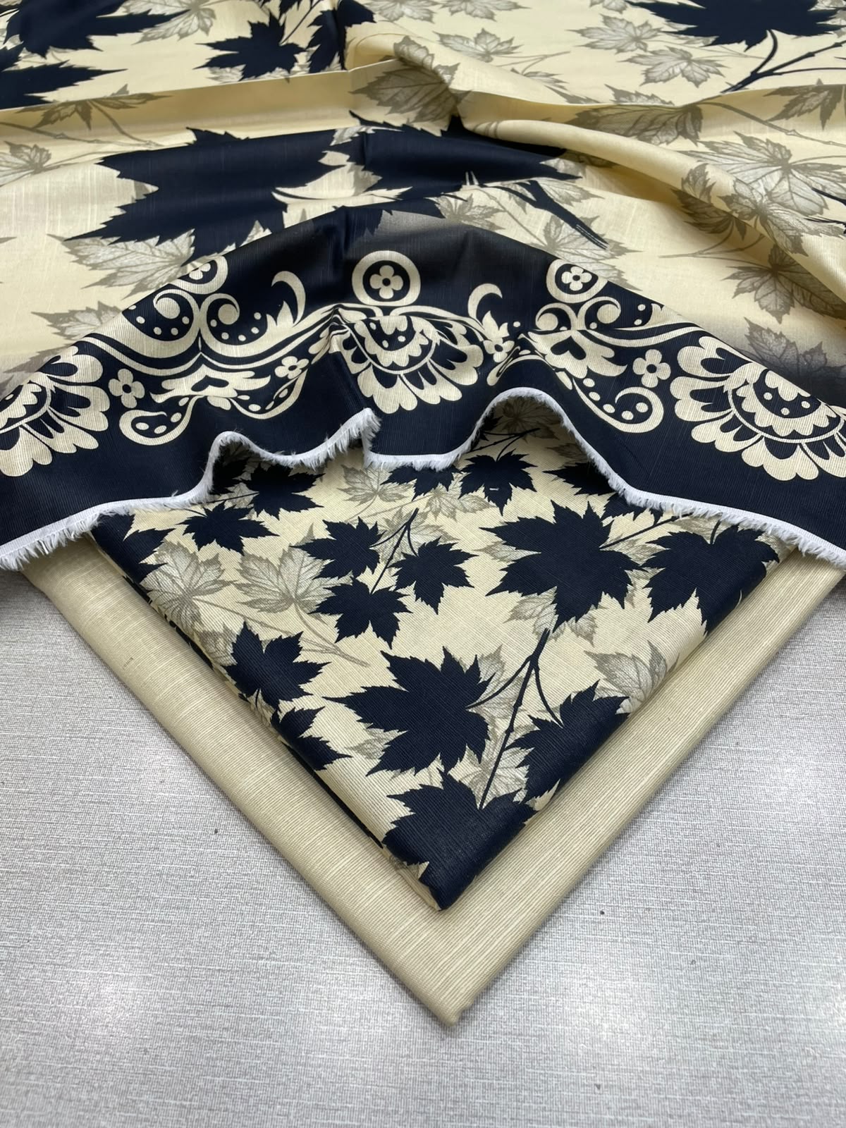 3Pc Slub Khaddar Unstitched Suit 25