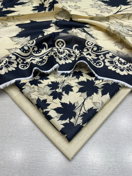 3Pc Slub Khaddar Unstitched Suit 25