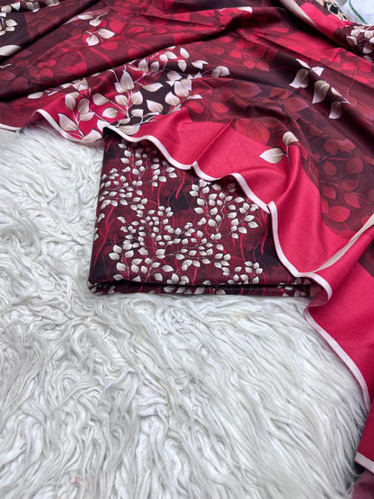 3Pc Crystal Linen Allover Suit Vol-0121