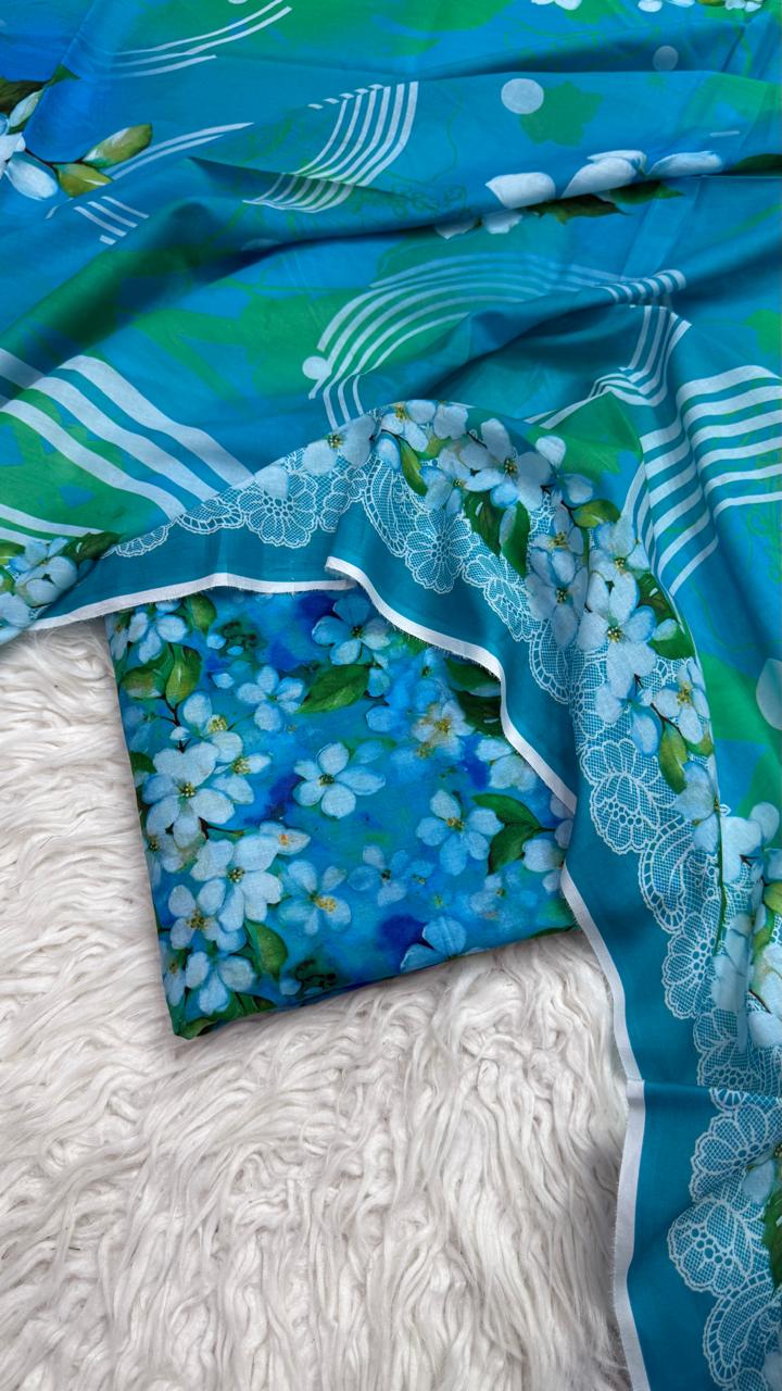 3Pc Lawn Unstitched Suit - #41922