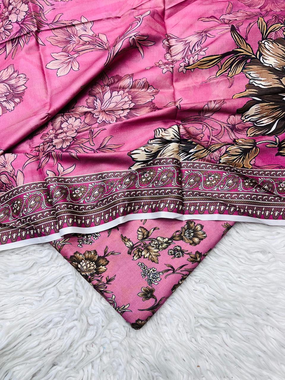 3Pc Linen Allover Suit VOL - 0066