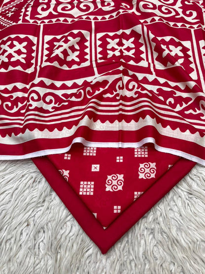 3Pc Lawn Digital Printed Unstitched Suit Vol-0221