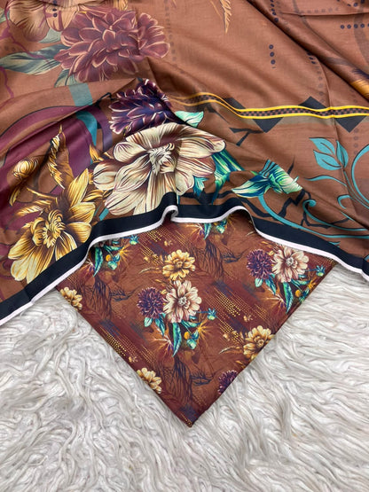 3Pc Same Digital Printed Lawn Suit 15