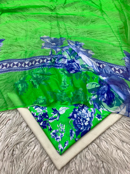90x88 3Pc Premium Lawn Suit Vol-0020